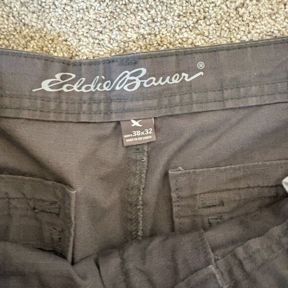 Eddie Bauer 00s Cargo Pants Size 38X32 Brown Y2K - Picture 7 of 9